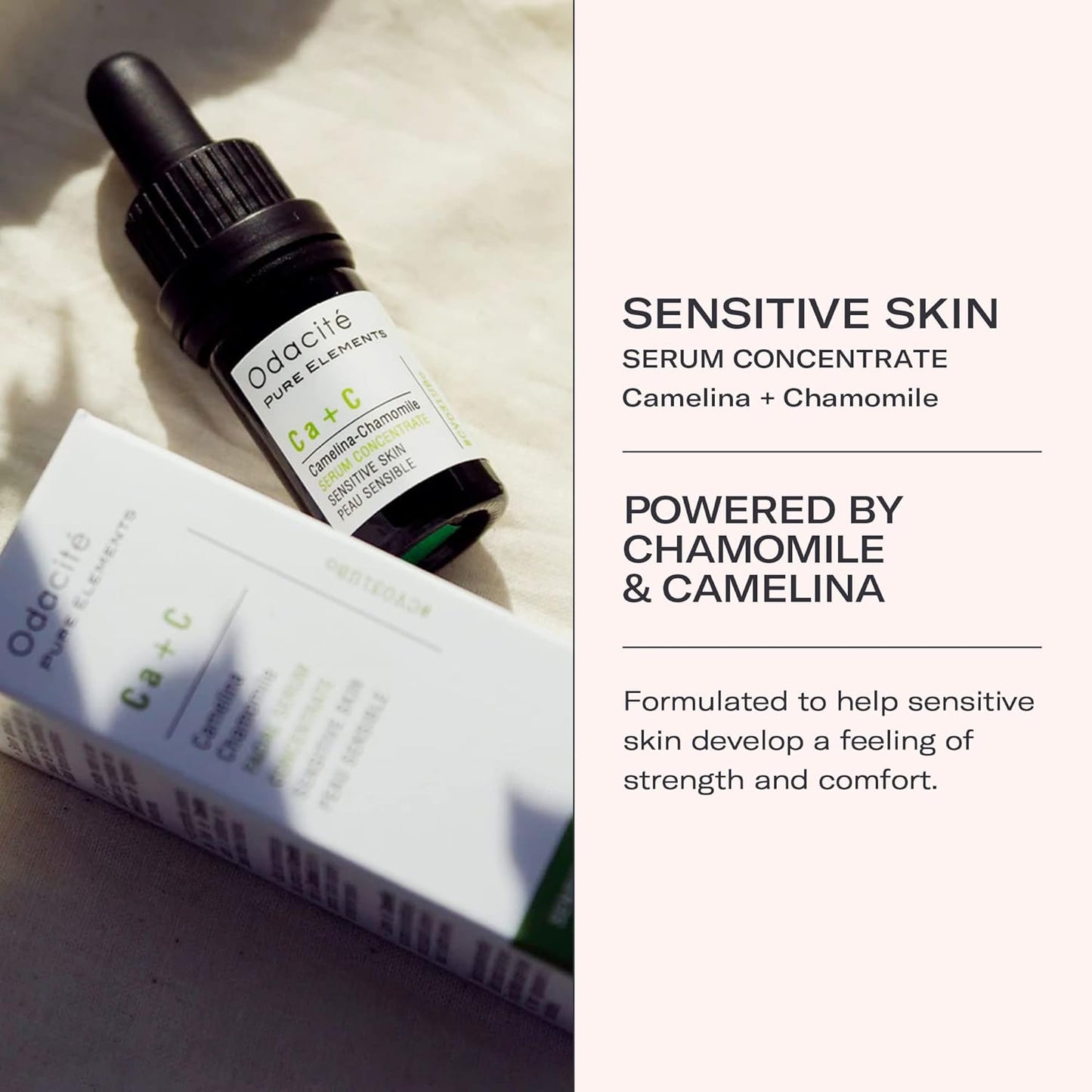 Odacité Anti Aging Serum Concentrate with Camelina + Chamomile, For Sensitive Skin Glow - Lightweight and Hydrating Facial Oil for Redness, Sensitivity & Irritation - 0.17 fl. oz