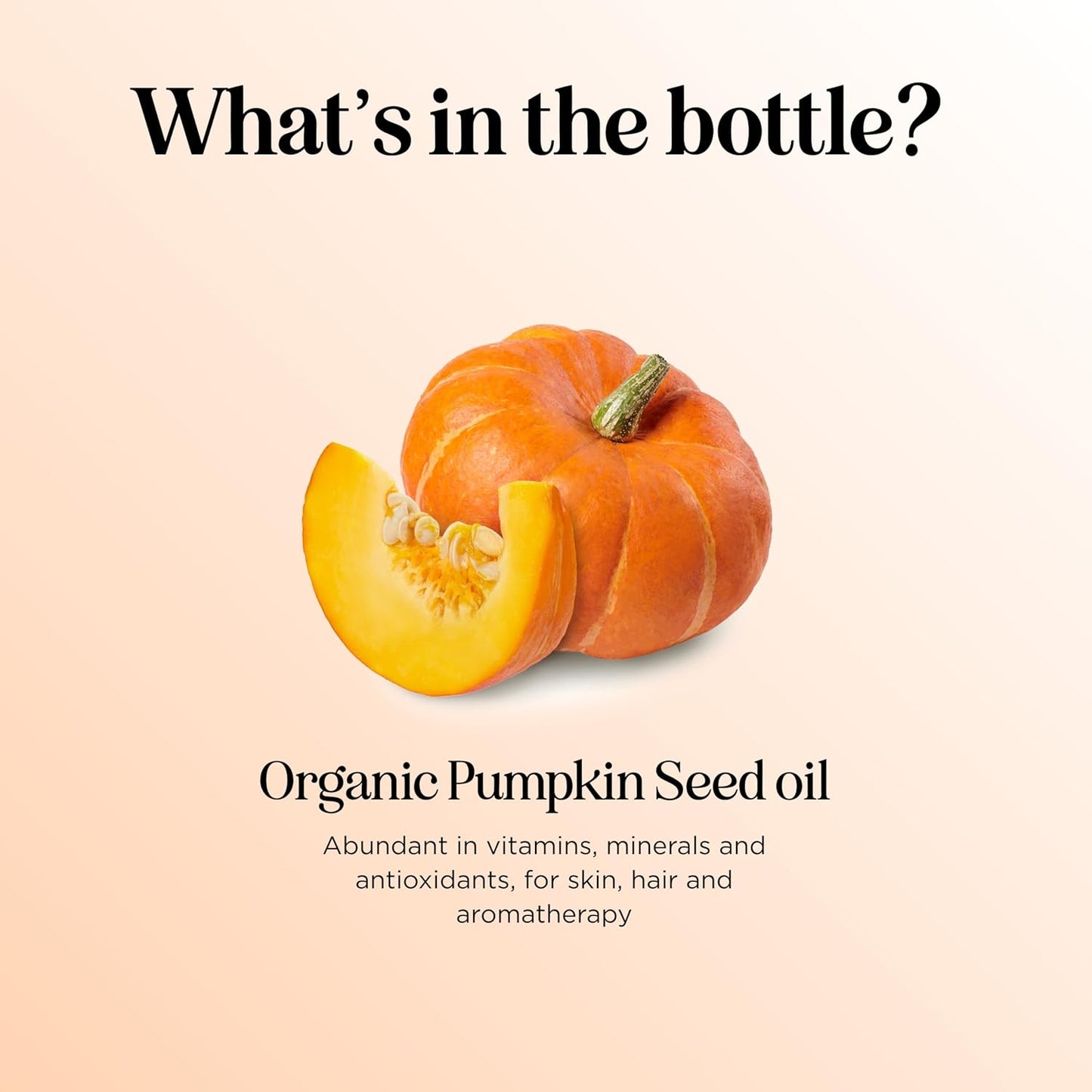 Pumpkin Seed Oil Organic Certified - 100% Pure Organic Pumpkin Seed Oil for Hair and Anti Aging Face Oil - USDA Organic Hair Oil for Dry Hair and Volume - Virgin Cold Pressed & Unrefined (4oz)