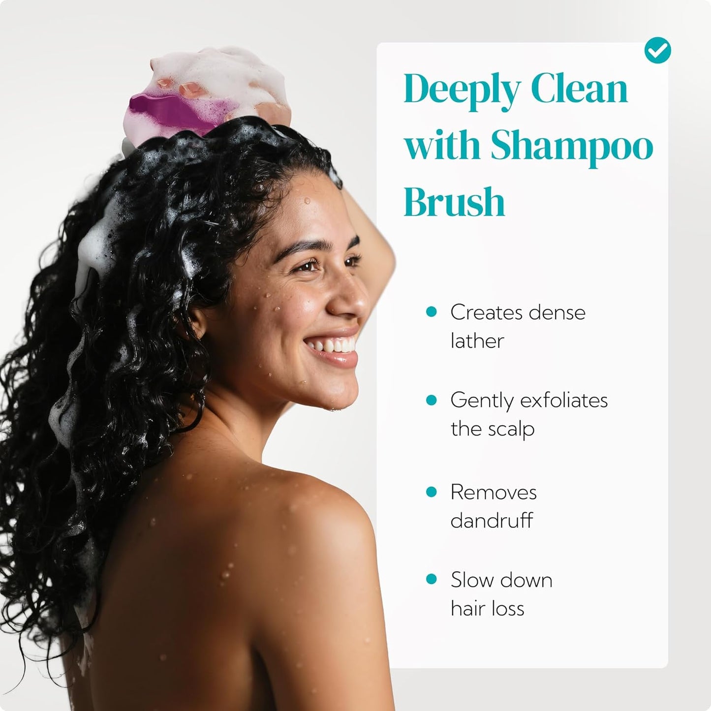 HEETA Hair Scalp Massager Shampoo Brush 2 Pack, Soft Silicone Bristles to Remove Dandruff, Waterproof Hair Scrubber for Both Wet Dry Use, Suitable for Men & Women (Black & Purple)