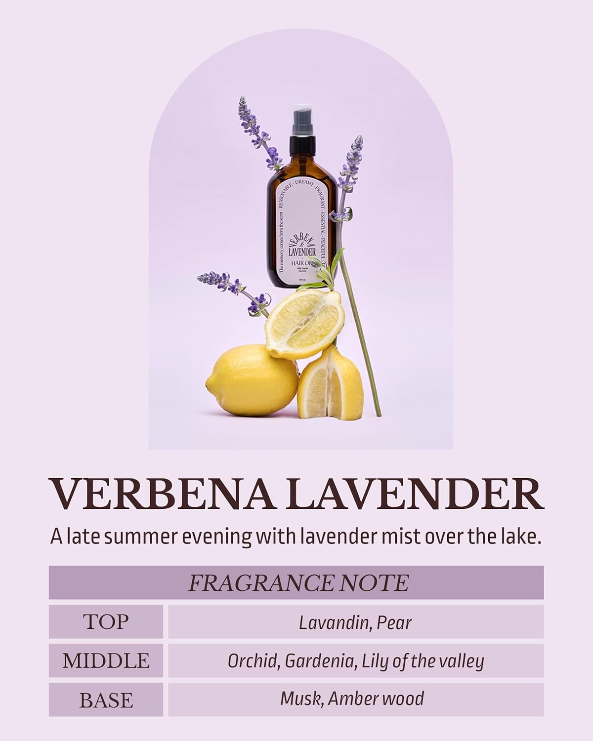 ODID Milk Protein Intensive Perfume Hair Oil - Korean Anti Frizz Nourishing & Smoothing Hair Serum - Subtle Verbena Lavender Scent - with 10,000ppm Argan Oil & 6 Plant-Based Oils, 3.38 fl.oz.