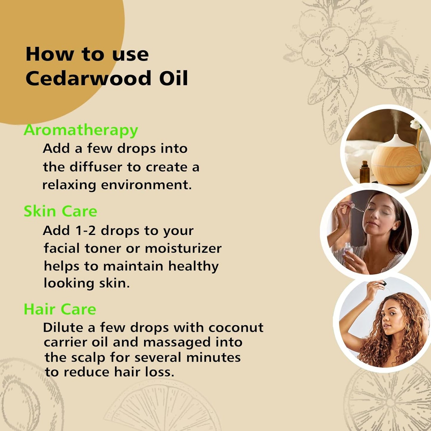 Cedarwood Essential Oil 1 Oz, 100% Pure Natural Cedarwood Oil, Aromatherapy Essential Oils for Diffuser, Skin, Hair, Candle, DIY Body Care