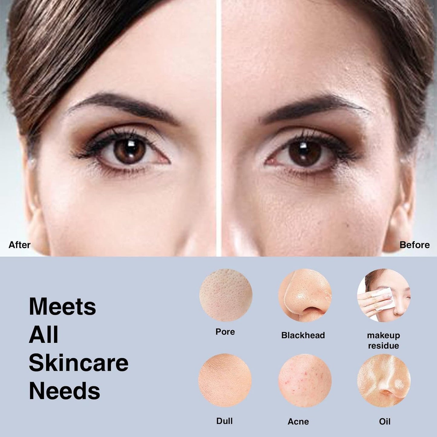 NågraCoola Electric Facial Cleansing Brush - Waterproof and Rechargeable, Exfoliates, Cleanses and Massages Skin - Light Blue