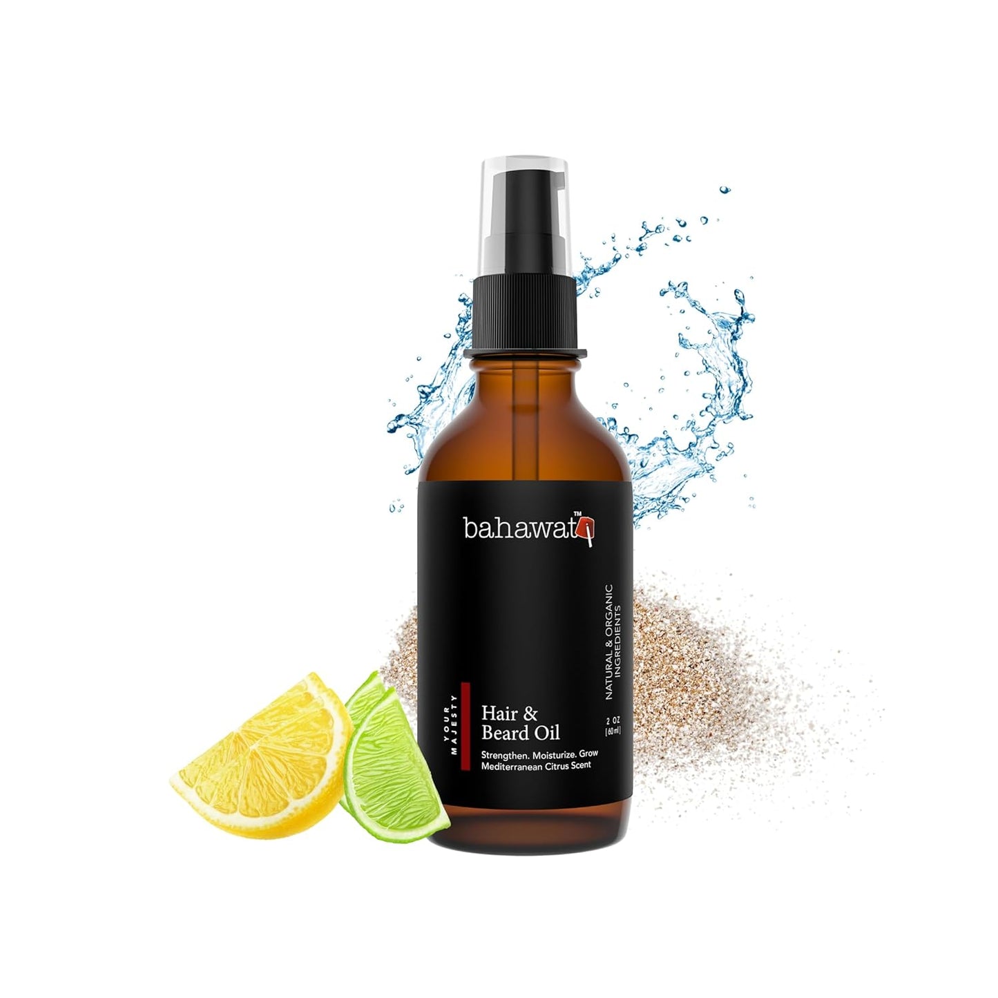 Premium Beard Oil Conditioner & Softener - Your Majesty- 2 ounce - Beard Itch and Dry Skin Relief - Handcrafted from Natural Ingredients - Label may vary