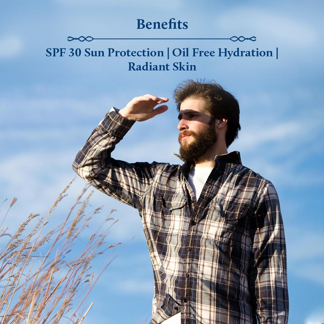 Blue Nectar Coconut Face Cream with SPF 30 Sunscreen for Men | Plant Based Oil Free Moisturizer for Face with Vitamin E |Sunscreen for Oily, Dry & Sensitive Skin (16 Herbs, 1.76 FlOz)