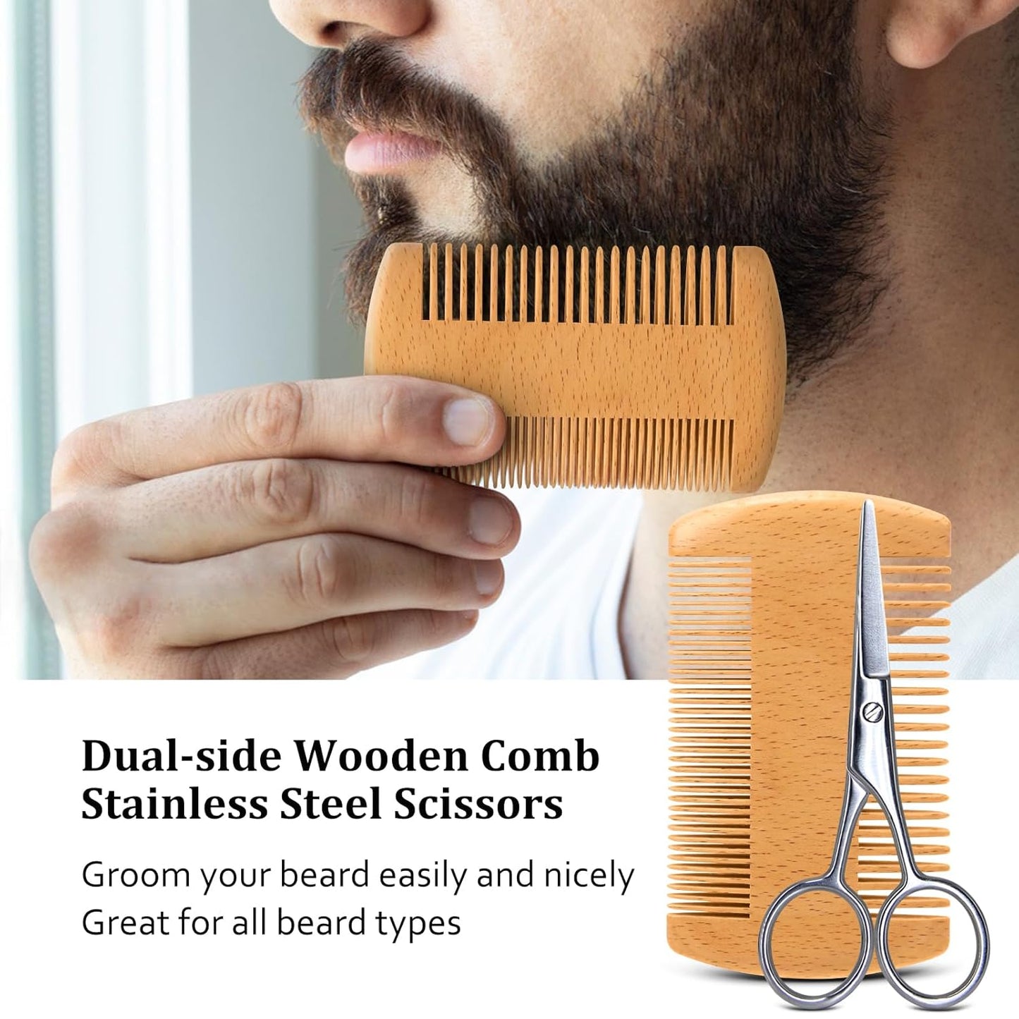 MALE GOD Beard Kit w/Natural Ingredients, Suitable for All Skin, Birthday Gifts | Anniversary | Christmas Gifts | Mens Stocking Stuffers | Gifts for Men, Him, Husband, Boyfriend, Dad, Friends