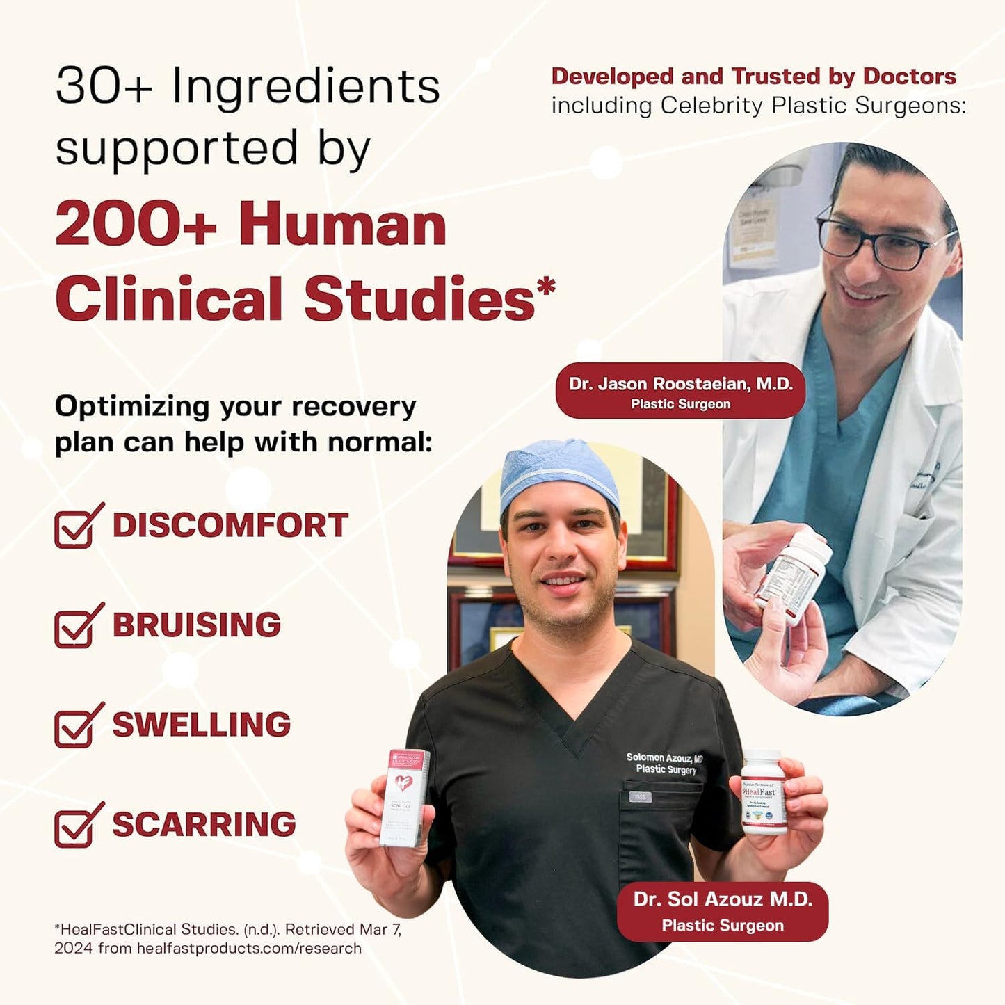 Complete Surgery & Injury Recovery Supplement: for Wound, Scar Treatment & Bruising w/Vitamins, Bromelain, Quercetin & Probiotics (Pre+Post Op)