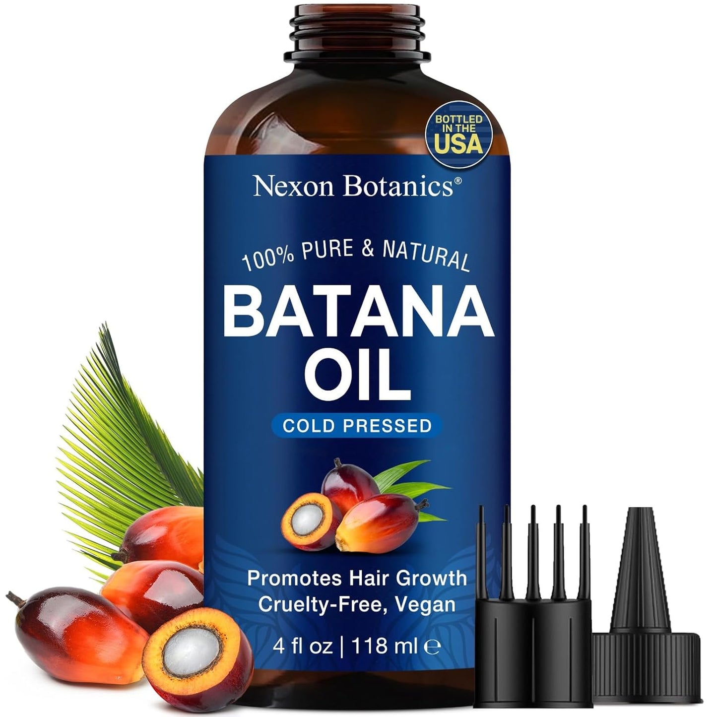Raw Batana Oil for Hair Growth 4 fl oz - 100% Pure, Natural, Cold-Pressed Oil for Hair, Skin, Face & Lashes - Aceite de Batana