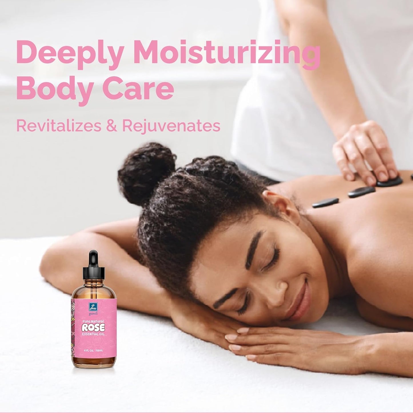 Rose Essential Oil 4 Oz, 100% Pure Natural Rose Oil for Diffuser, Skin, Hair, Body, Face Care, Perfume DIY