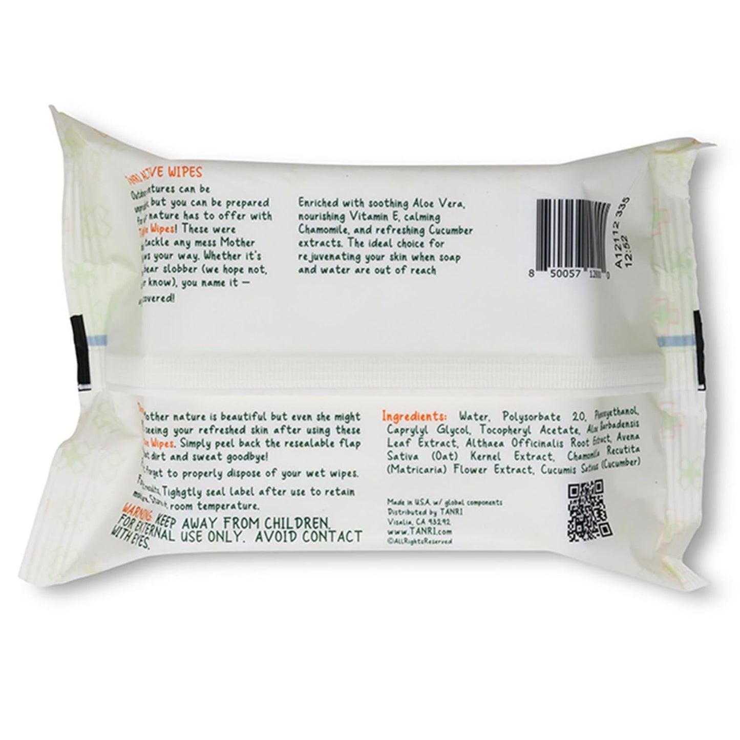 TANRI Primo Explorer Pack; Includes SPF30 Mineral Sunscreen with Zero White Cast, Active Wipes No-Rinse Body Wipes, Moisturizing SPF15 Pear Lip Balm and an Adjustable Fanny Pack (4-Pack Bundle)