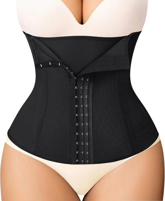 MERYOSZ Waist Trainer Corset Zipper Tummy Control Shapewear Breathable Waist Cincher for Women Body Shaper Sport Girdle