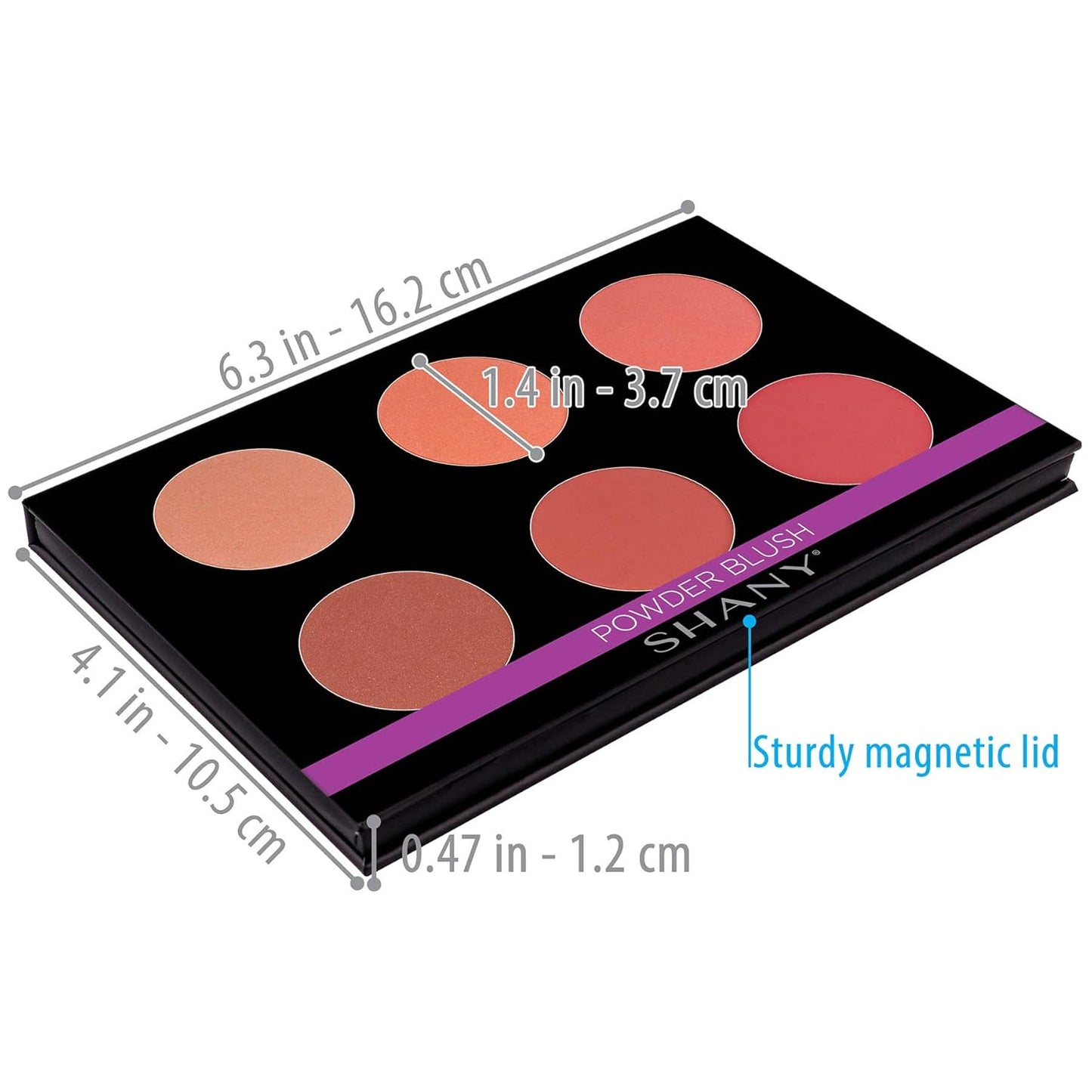 SHANY Shimmer & Matte Warm-Toned Blush Palette - Layer 6 - Refill for the 6 Layer Mini Masterpiece Collection Makeup Set