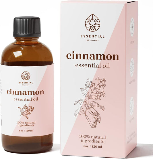 Cinnamon Essential Oil - 100% Pure & Certified | Pure Grade Distilled Cinnamon Essential Oil (4 Fl Oz)