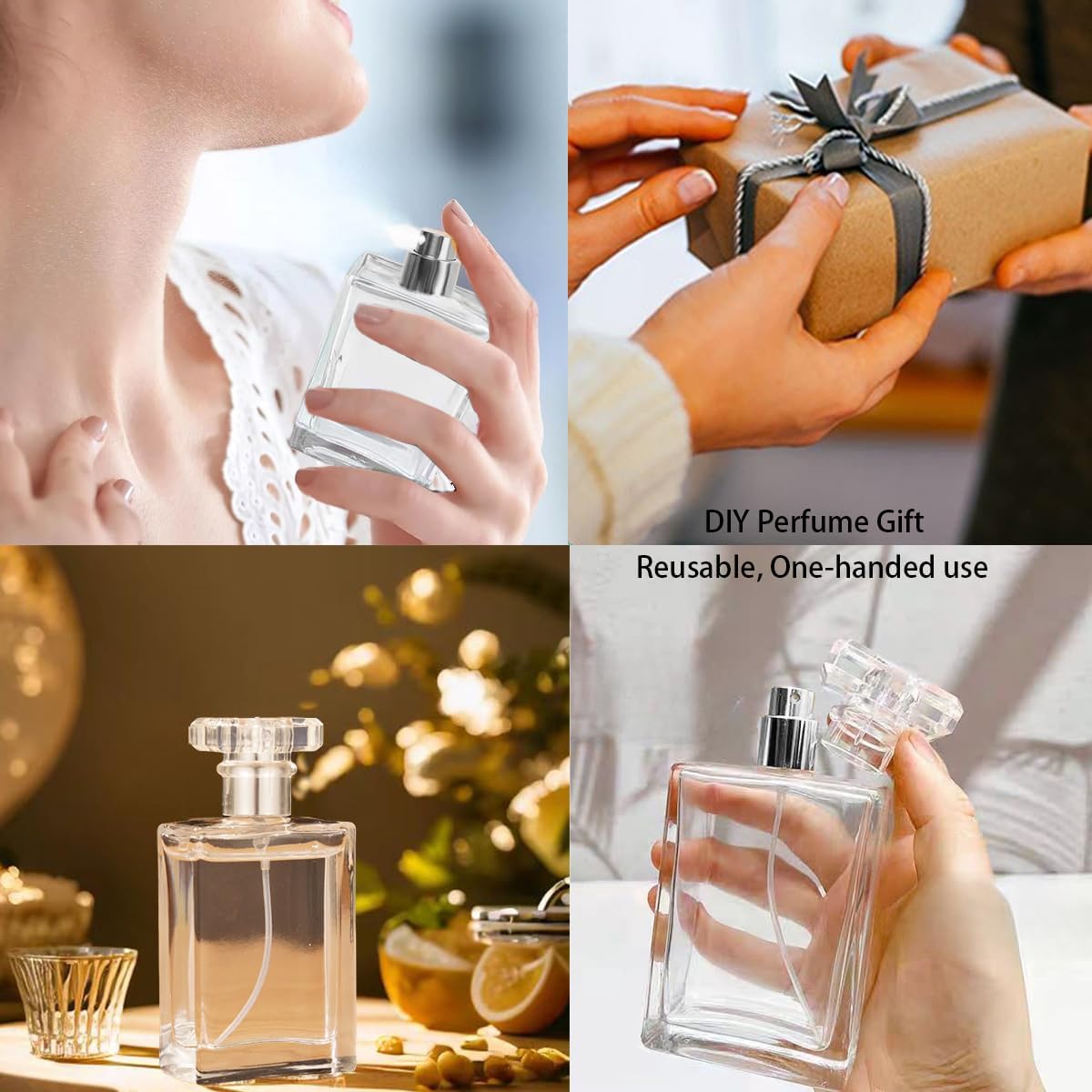 3 Pcs Perfume Bottle Atomizers,1 oz Refillable Fine Mist Sprayer Empty Fragrance Bottles Portable Travel Perfume Dispenser Containers for Essential Oil perfumery(30ml)