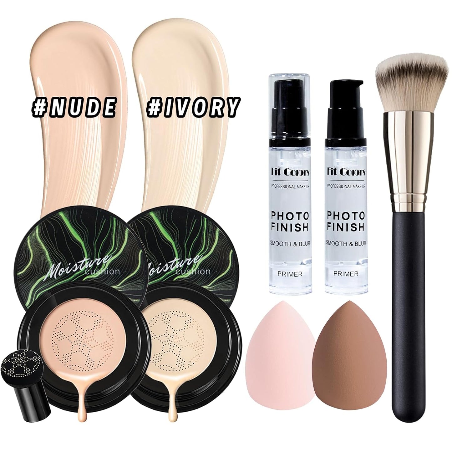 Makeup Kit Set for Women, Makeup Present for Women Teens Girl, Eyeshadow Palette Air Cushion CC Cream Primer Brush Spong Contour Lipstick Eyebrow Soap Mascara Eyeliner C