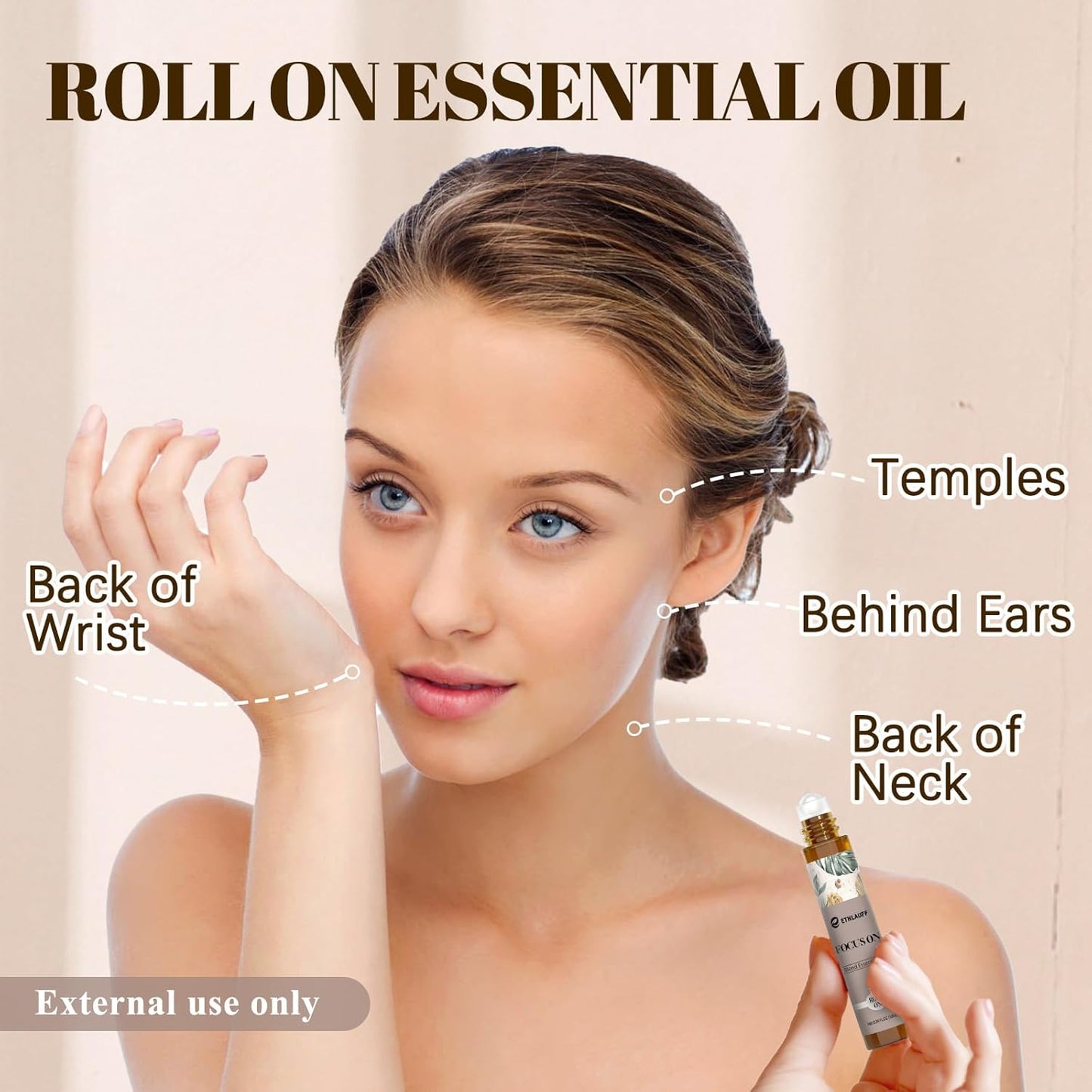 Focus on Essential Oil Roll On Blend, Relaxation Gifts for Women & Men - Head Comfort, Mood Booster, and Restful Sleep - Great Stocking Stuffer