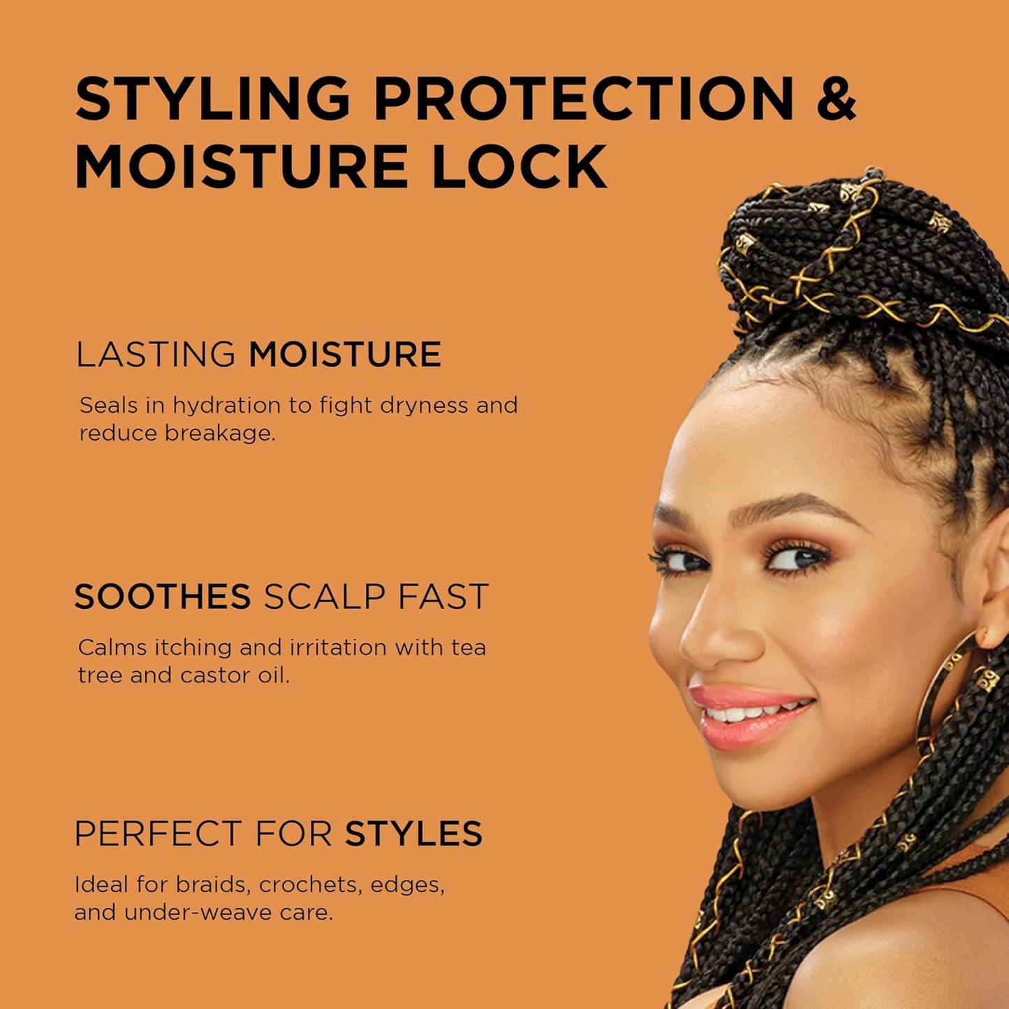 African Pride Black Castor Miracle Hair & Scalp Sealing Oil – Hair Oil with Black Castor, Tea Tree & Soybean Oil for Moisture Lock, Scalp Relief & Growth Support | 6oz (Pack of 3)