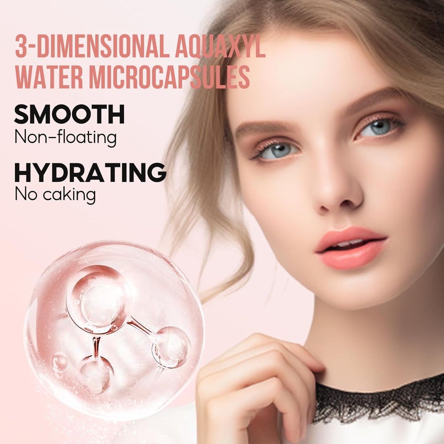 Oil Control Pressed Setting Powder Compact, 12H Longlasting Translucent Powder Makeup, Waterproof Face Powder, 01 LIGHT, 0.28Oz