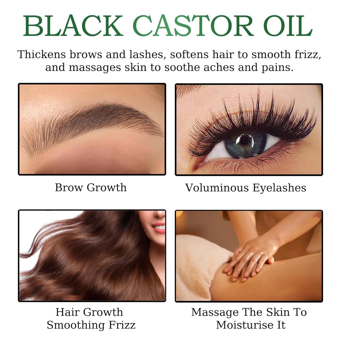 Jamaican Black Castor Oil - 100% Pure Organic Cold Pressed for Hair Growth, Eyelash/Eyebrow Serum, Scalp and Nail Care, Glass Bottle (2.02 Fl Oz) (small, castor)