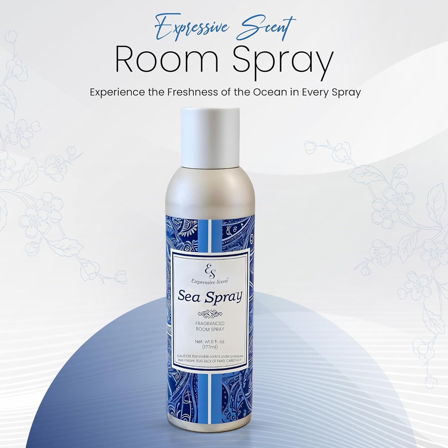 Air Freshener Spray - long lasting luxurious sea spray – Ideal for Bathroom, Kitchen, Office & Car – long lasting home fragrance 6 FL Oz