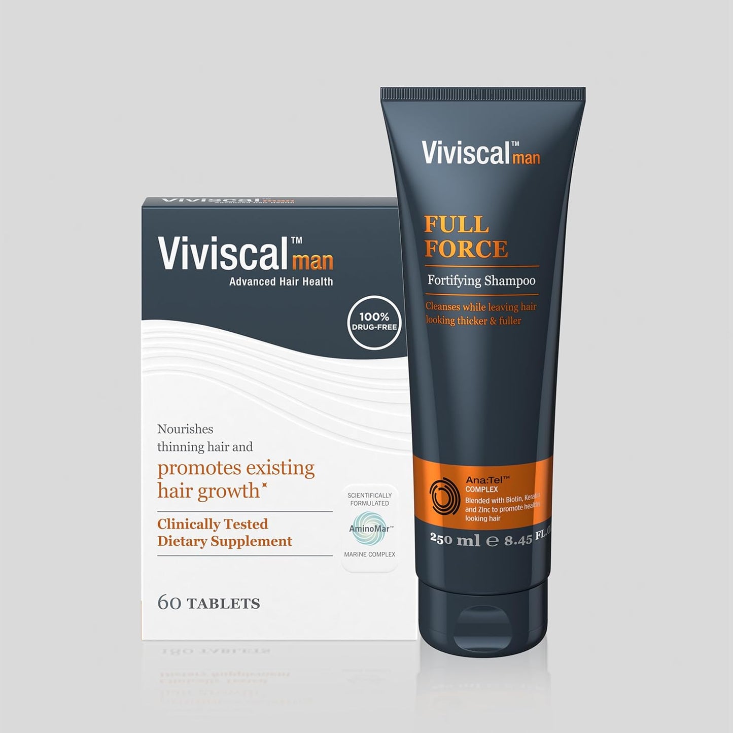 Viviscal Men's Hair Growth Supplements for Thicker Fuller Hair, Clinically Proven Collagen Complex, 60 Tablets 1 Month Supply