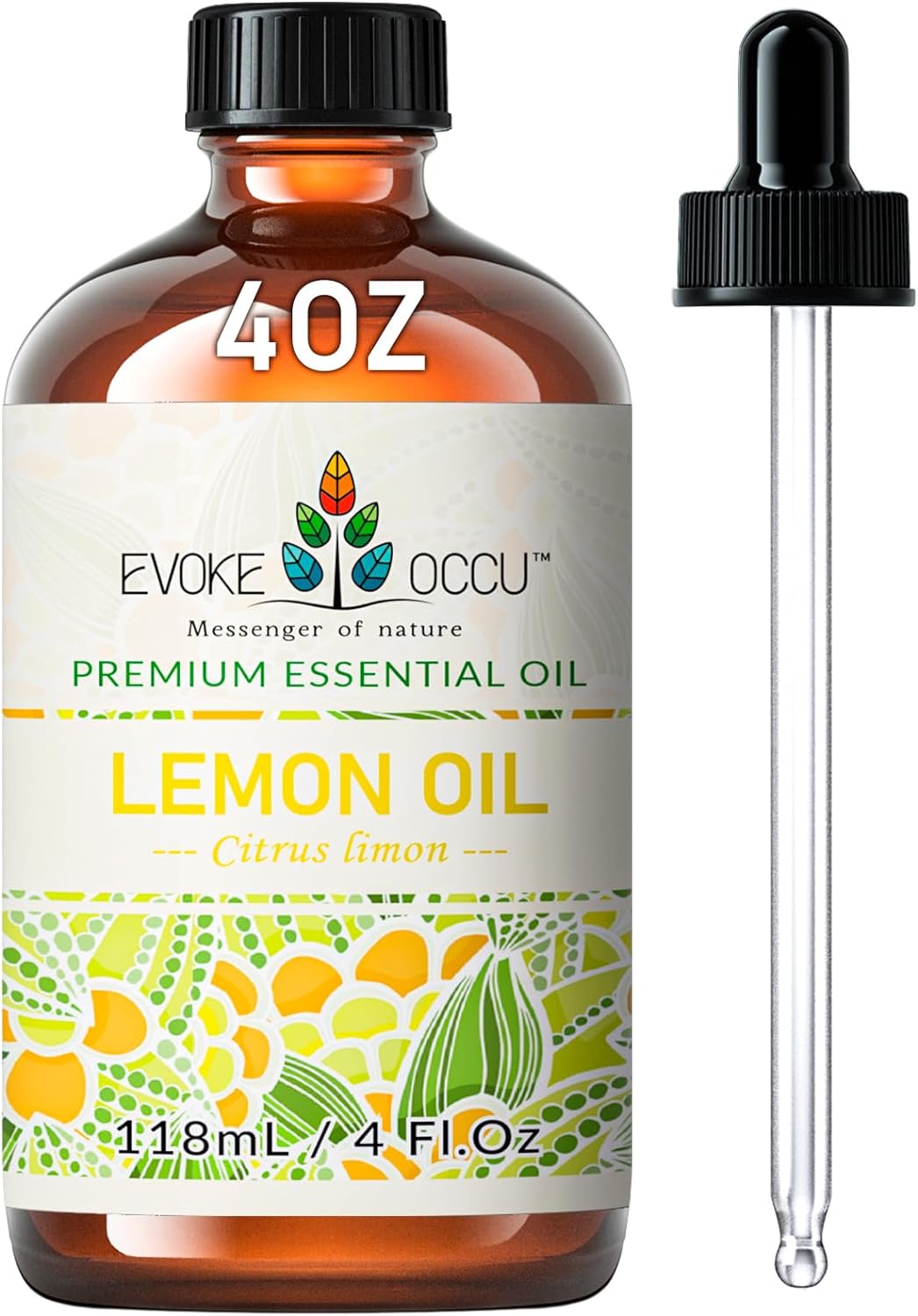 EVOKE OCCU Lemon Essential Oil for Cleansing Skin Home Diffuser Massage - 4 FL Oz