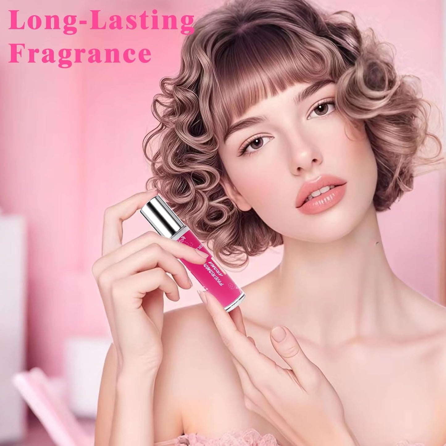 Pheromone Perfume for Women,Fragrance Pheromone Cologne Attract Men, Long Lasting Women's Perfume, Roller Ball Design, Portable and Fruity