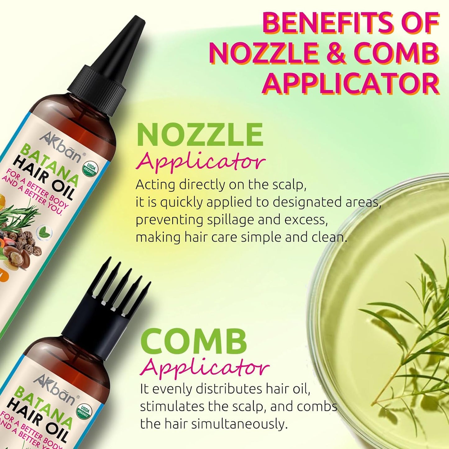 100% Pure Batana Oil for Hair Growth with Castor, Rosemary, Pumpkin, Infused With Biotin, Keratin & Vitamin E, Premium Hair Blend Oils for Hair Growth & Strengthening Hair Treatment, 4 FL OZ