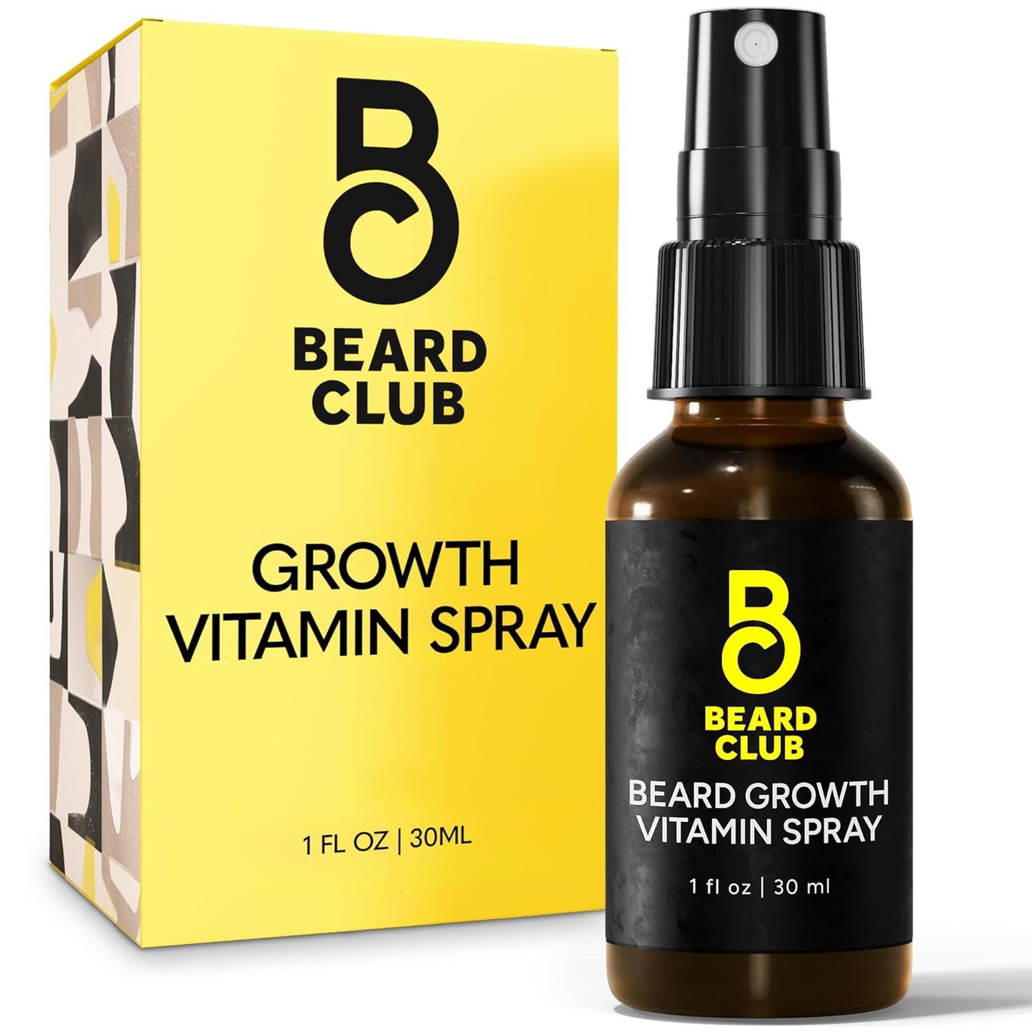 The Beard Club Biotin Vitamin Spray for Facial Hair Growth - Natural Formula for Fuller, Thicker Beard, Easy-to-Use, Nourishing & Soothing for All Beard Types & Skin