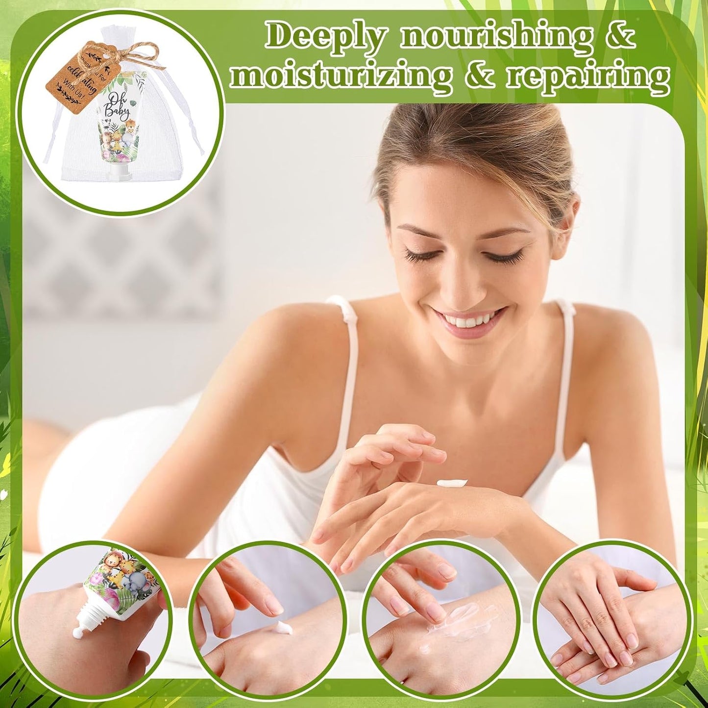 48 Sets Baby Shower Hand Cream Party Favors for Guests Gift Bulk Travel Size Hand Lotion Set for Baby Shower Wedding Christmas(Animal)