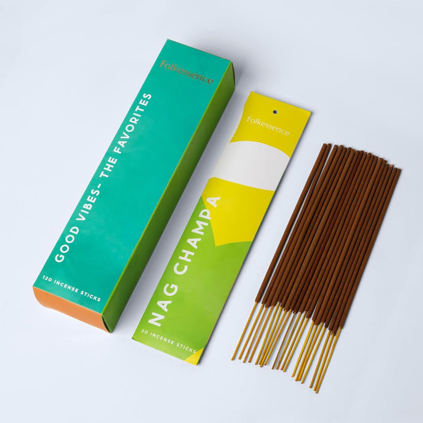 Folkulture Incense Sticks | Set of 6 (120 Non Toxic Insence-Sticks) with 45 Mins Burn Time | Lavender, Frankincense, Rose and Geranium, Jasmine, Sandalwood | Organic Nag Champa Inscents-Sticks