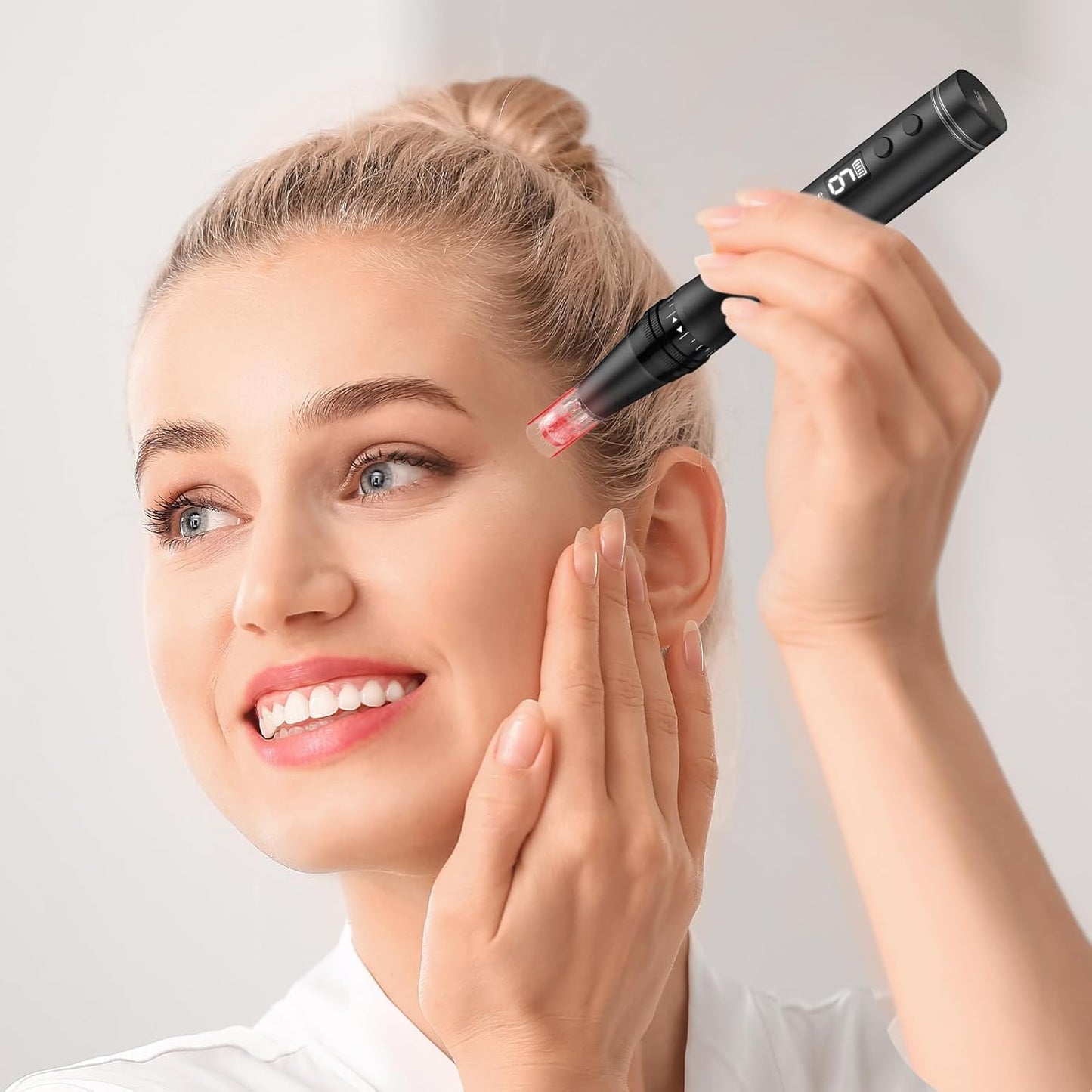 Microneedle Derma Roller Pen for Hair Beard Face Skin, Derma Pen Microneedling Pen for Women Men Home Use