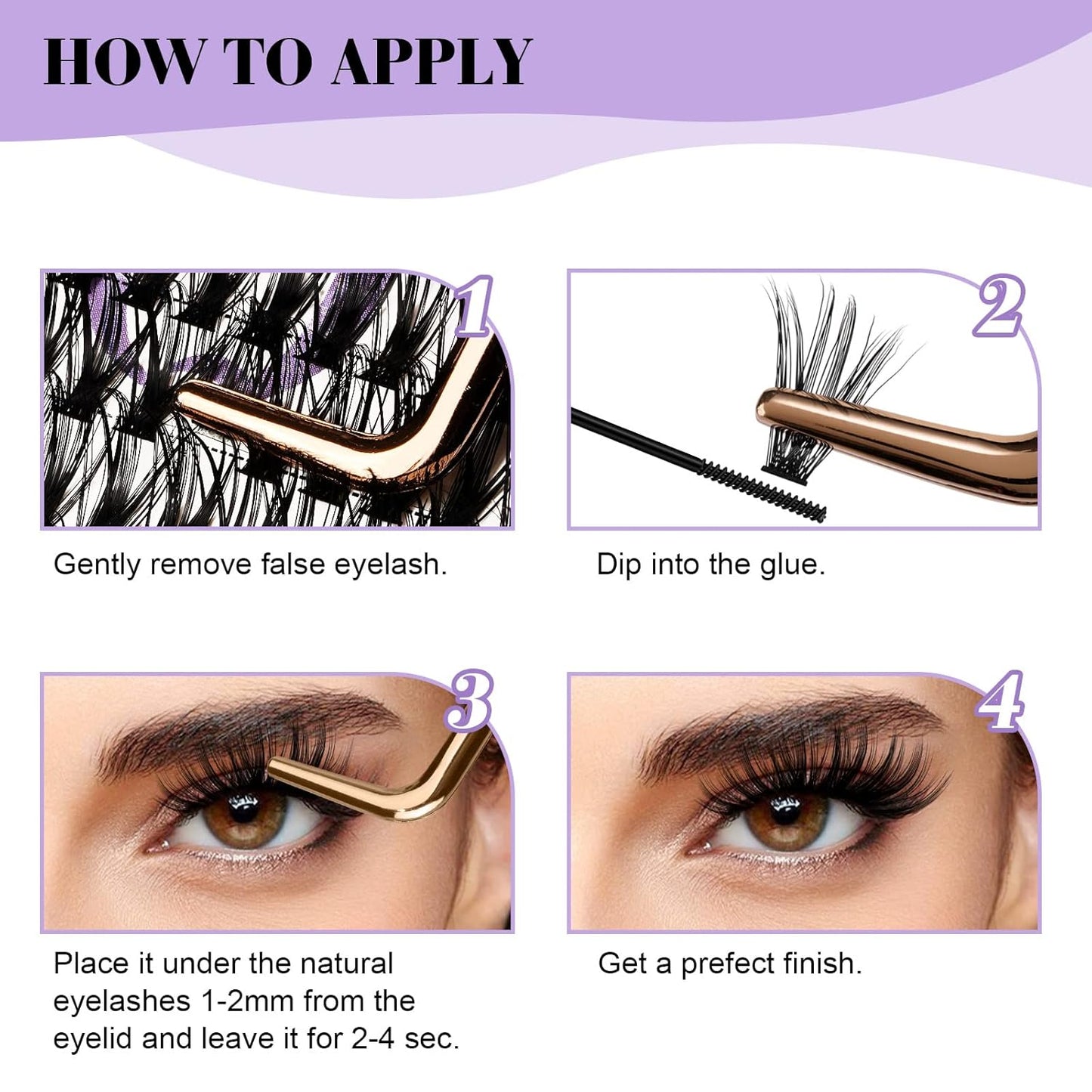 B&Qaugen Manga Lash Clusters DIY Individual Lashes 40D-D-15 300 PCS False Eyelash Cluster Manga Cluster 30D 40D 50D D Curl Eyelash Extensions at Home (40D-D-15)