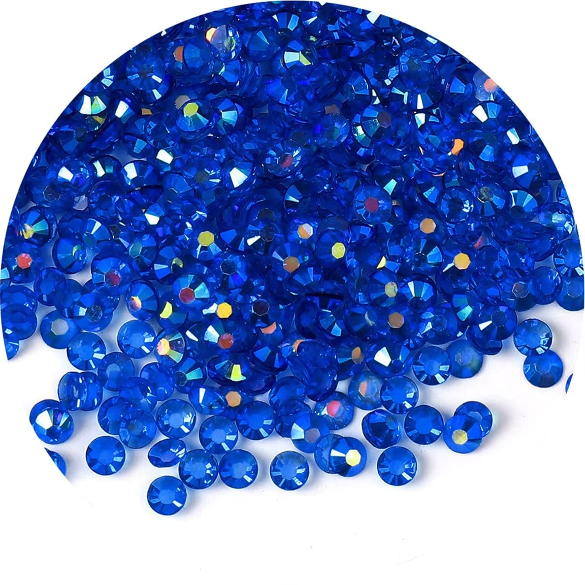 720 Pcs SS30 6mm AB Flatback Rhinestones for Nails Art Crafts Transparent Glitter Round Gems Crystals DIY Clothes Shoes(Clear Sapphire AB)