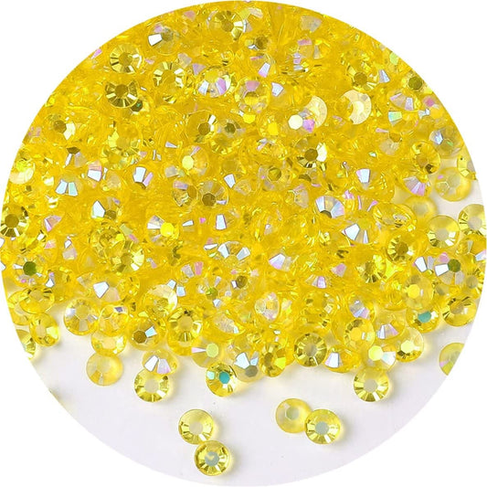 4500 Pcs SS12 3mm AB Flatback Rhinestones for Nails Art Crafts Transparent Glitter Round Gems Crystals DIY Clothes Shoes(Clear Citrine AB)
