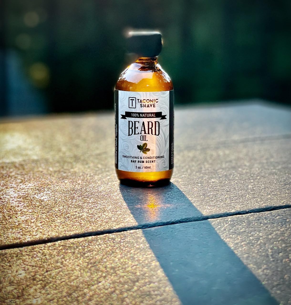 Taconic Shave Premium All Natural Beard Oil - 2 Ounce bottle - Bay Rum