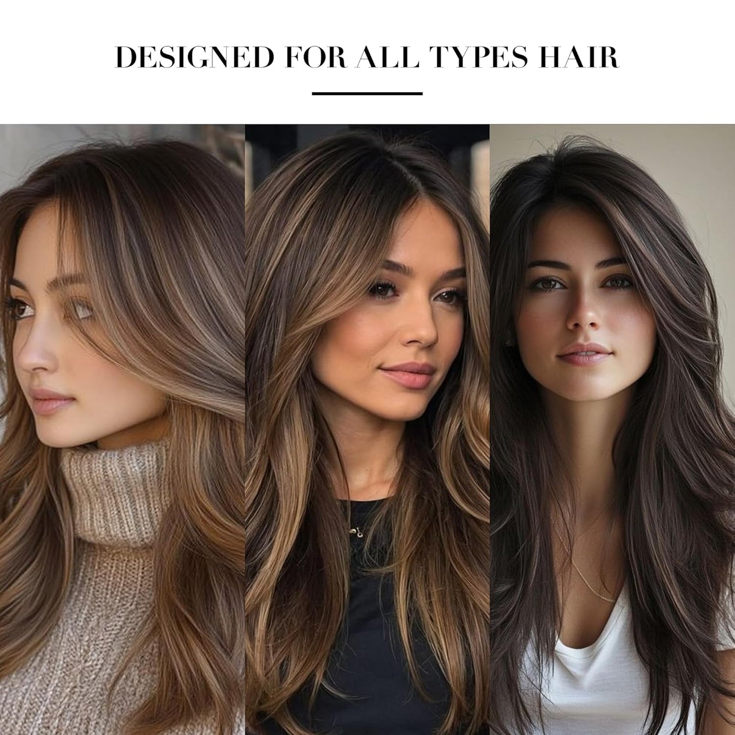 Bamboo Paddle Hair Brush with Metal Bristles – Anti-Static Detangling & Scalp Massage Hairbrush – Natural Wood Handle – All Hair Types for Women, Men & Kids