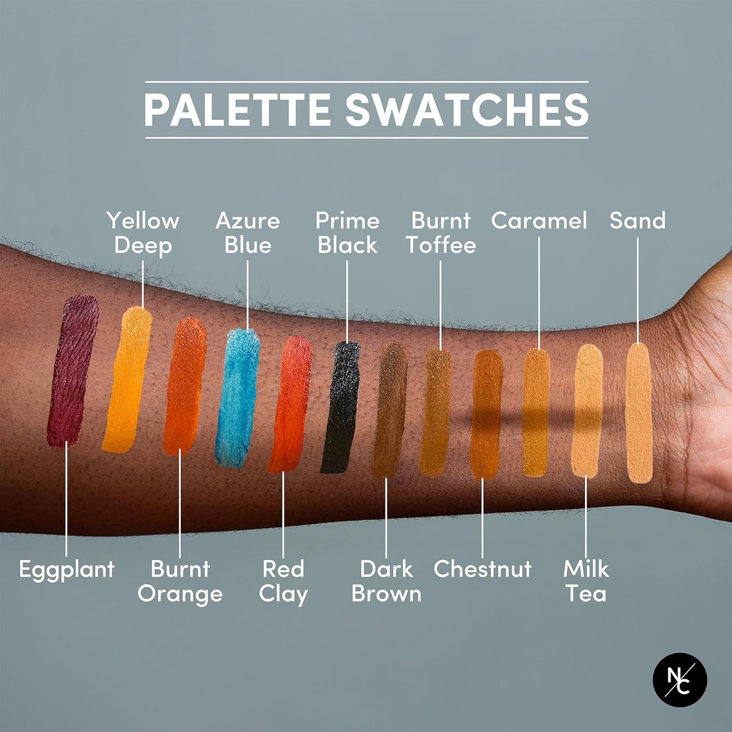 12 Color Dark Flesh Tone Alcohol Activated Makeup Palette for Special Effects - Waterproof Dark Flesh Tone Makeup for Professional Makeup Artists