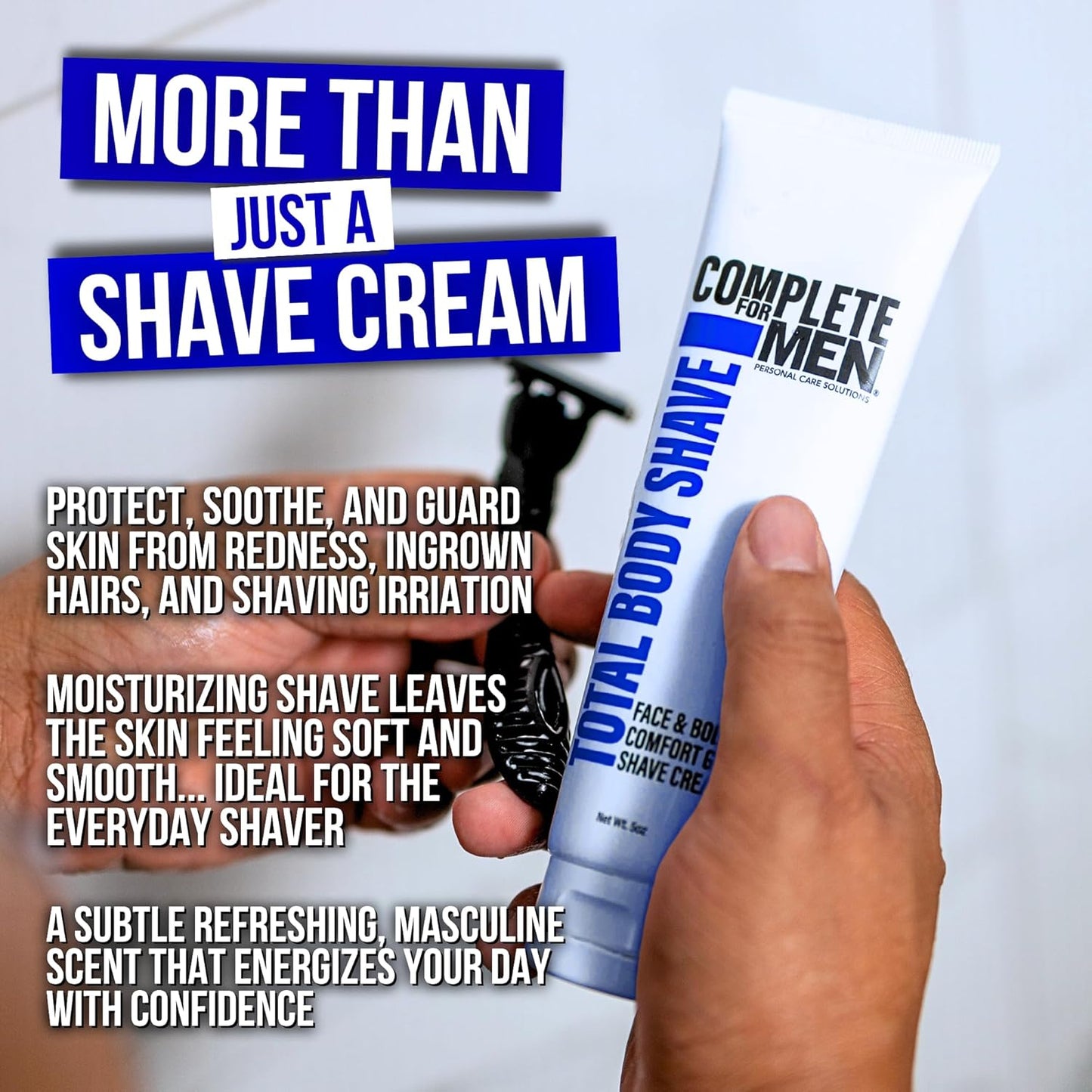 Sensitive Skin Shaving Cream, Face and Body Shaving Cream, Comfy Body Glide, Irritation Free Shave, Protect from Razor Burn, Everyday Shave Cream for Men