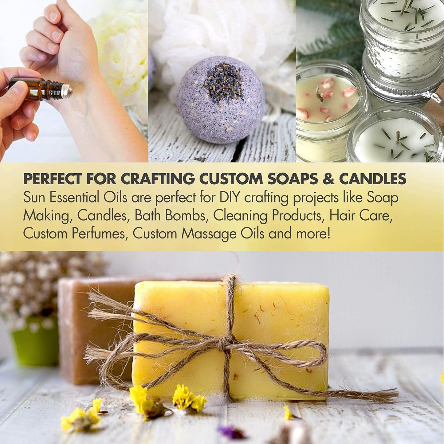 Sun Essential Oils - Roman Chamomile Essential Oil (8 oz) for Diffuser, Skin, Body, Face, Aromatherapy Massage & Humidifier, Scent for Soap, Candle, Shampoo & Lotion Making at Home