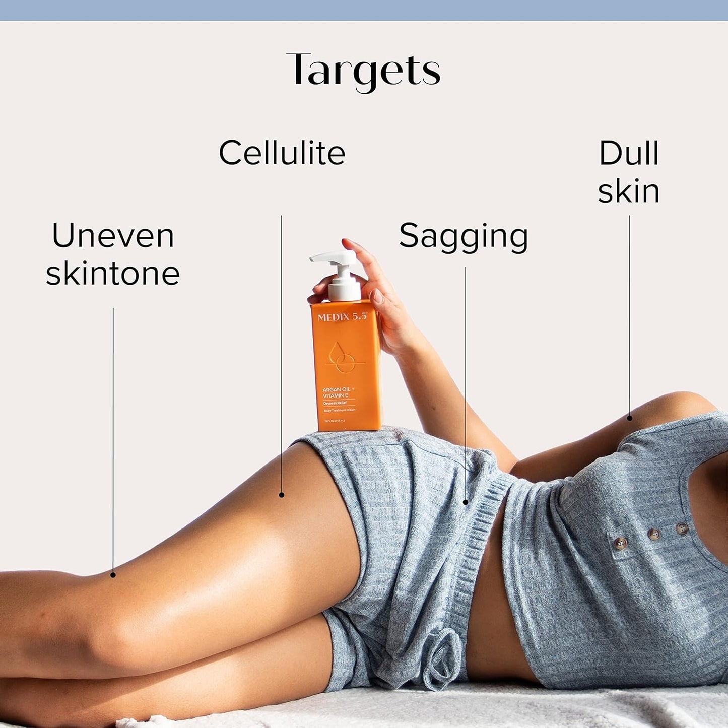 MEDIX Vitamin C Cream + Anti Aging Argan Oil Cream 2PC Skin Care Bundle | Moisturizer Body Cream & Face Lotion | Brightening Body Lotion For Women, Uneven Skin Tone, Wrinkles, & Sun Damaged Skin, 2PC