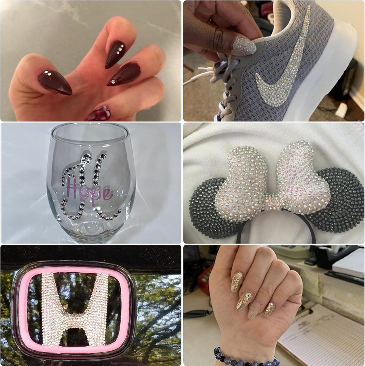 Multi Size 3mm 4mm 5mm Rhinestones Set for Nails Crafts Lemon Yellow Non Hotfix Rhinestones Nail Gems Rhinestone Round Flat Back Resin Rhinestone for Makeup Clothes Shoes Eyes Bottles Crafts