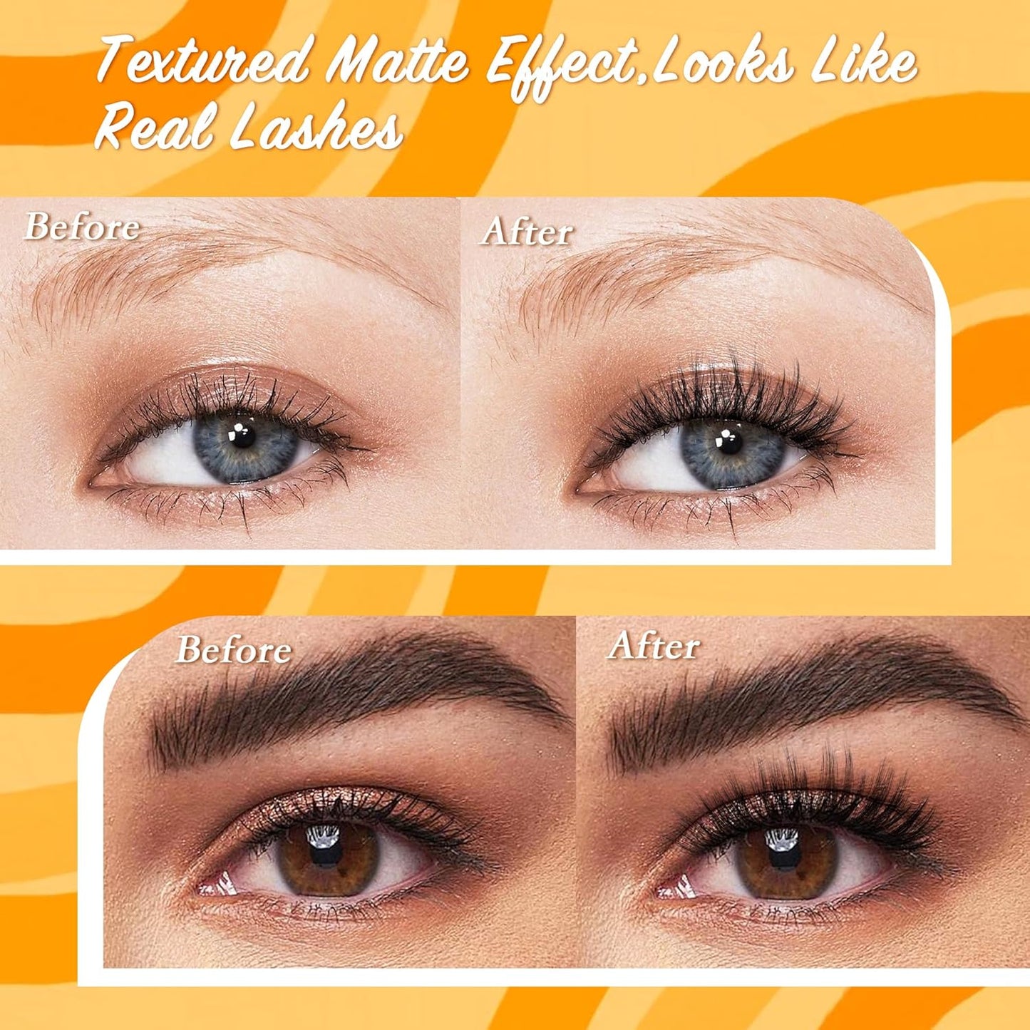 Fluffy Lash Clusters - 360Pcs Natural 0.05D Eyelash Clusters, Left & Right Eyelashes, Urtra Lightweight Cat Eye Clusters for Starter DIY at Home(Eyelashes Only）