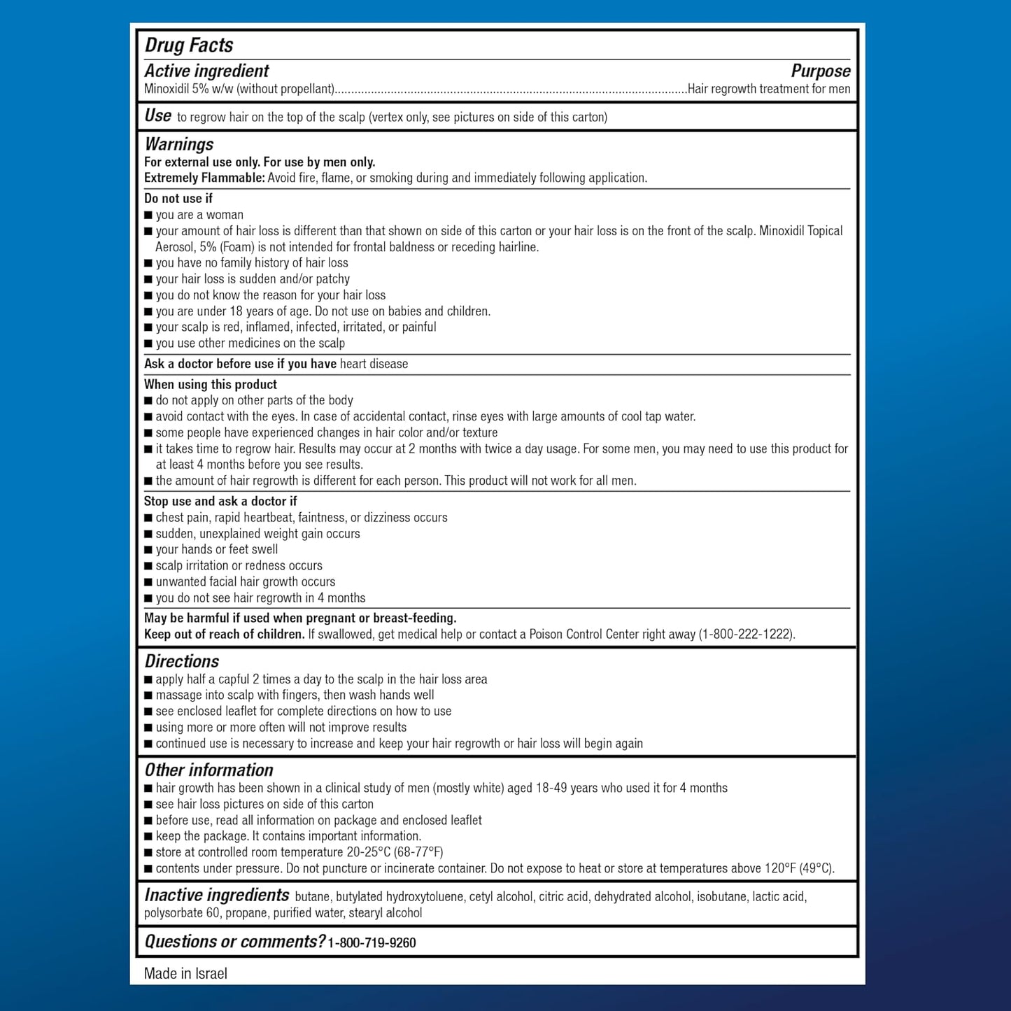 Amazon Basic Care Minoxidil Topical Aerosol, 5% Foam Hair Regrowth Treatment for Men, Unscented, 3-month Supply, 2.11 oz. (Pack of 3)