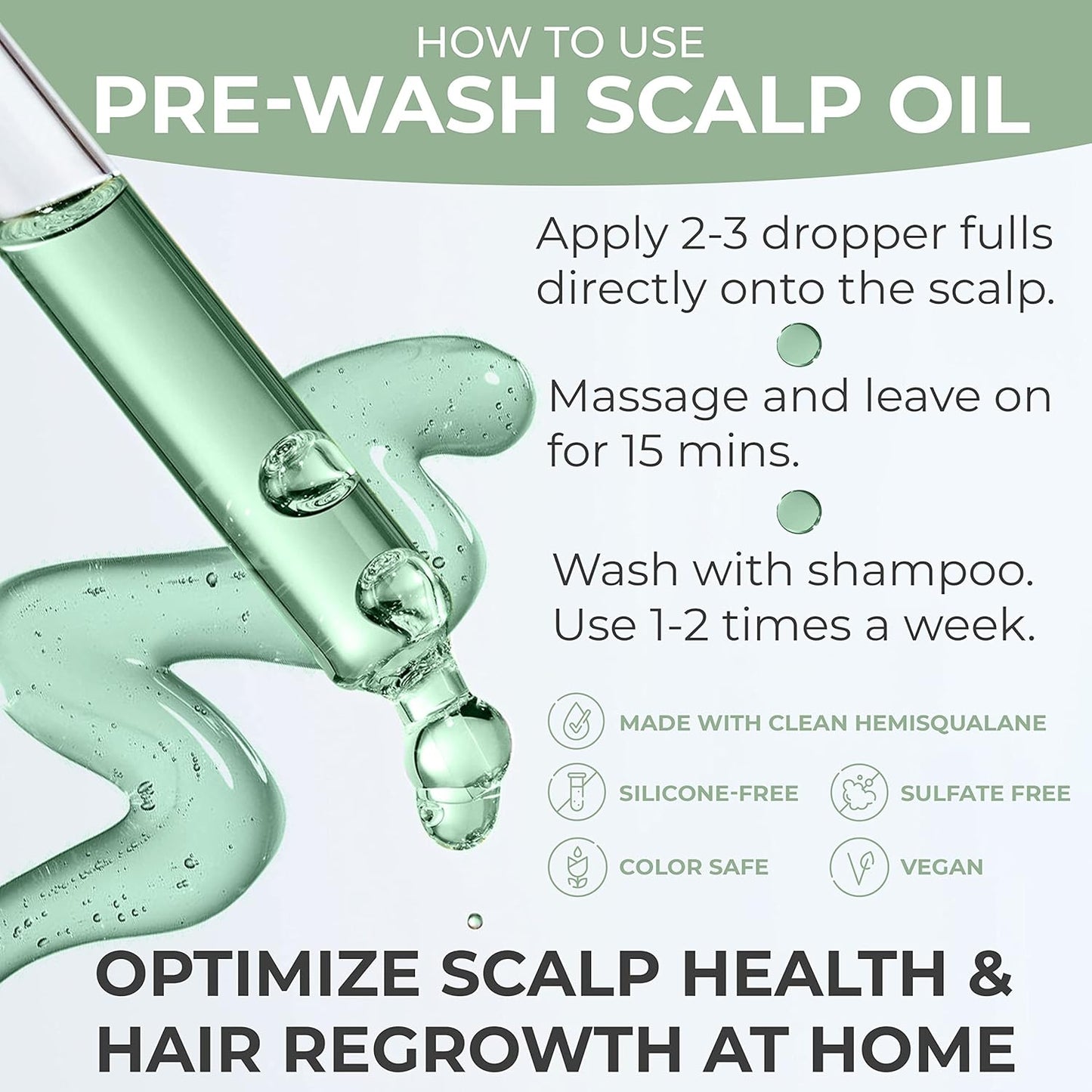 Vegan Pre-Shampoo Scalp Treatment Oil - Rosemary Hair Oil for Growth, Hair Loss, Split Ends, Thinning, and Dry Damaged Hair