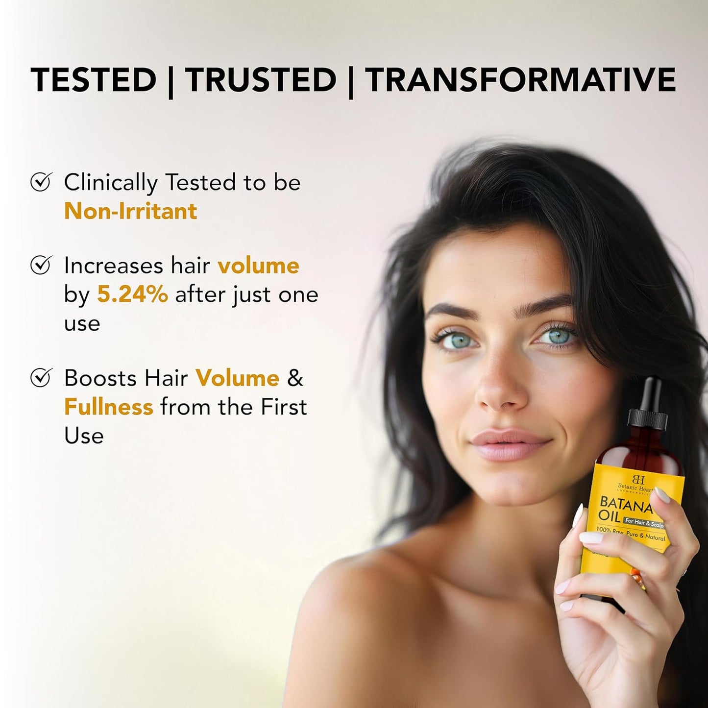 Botanic Hearth 100% Pure Batana Oil for Hair Growth- Weightless(Glass bottle 4 fl oz) from Honduras|Hair Oil Repairs Dry Damaged Hair, Strengthening, Healthier Hair- Hair Tonic