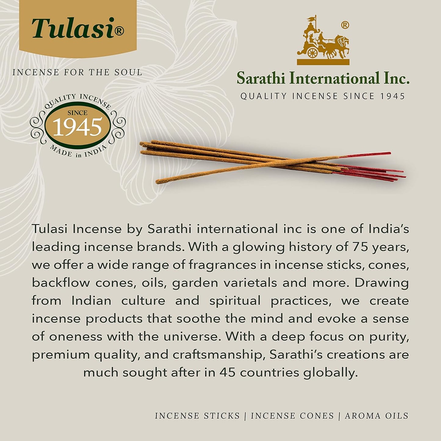 Tulasi Incense Sticks Pack of 12 Natural Scent (240 sticks) Variety Fragrance of Coconut, White Sage, Red Rose, Palo Santo, Lavender & Cinnamon etc, Ideal for Aromatherapy, Meditation & Positive Vibes