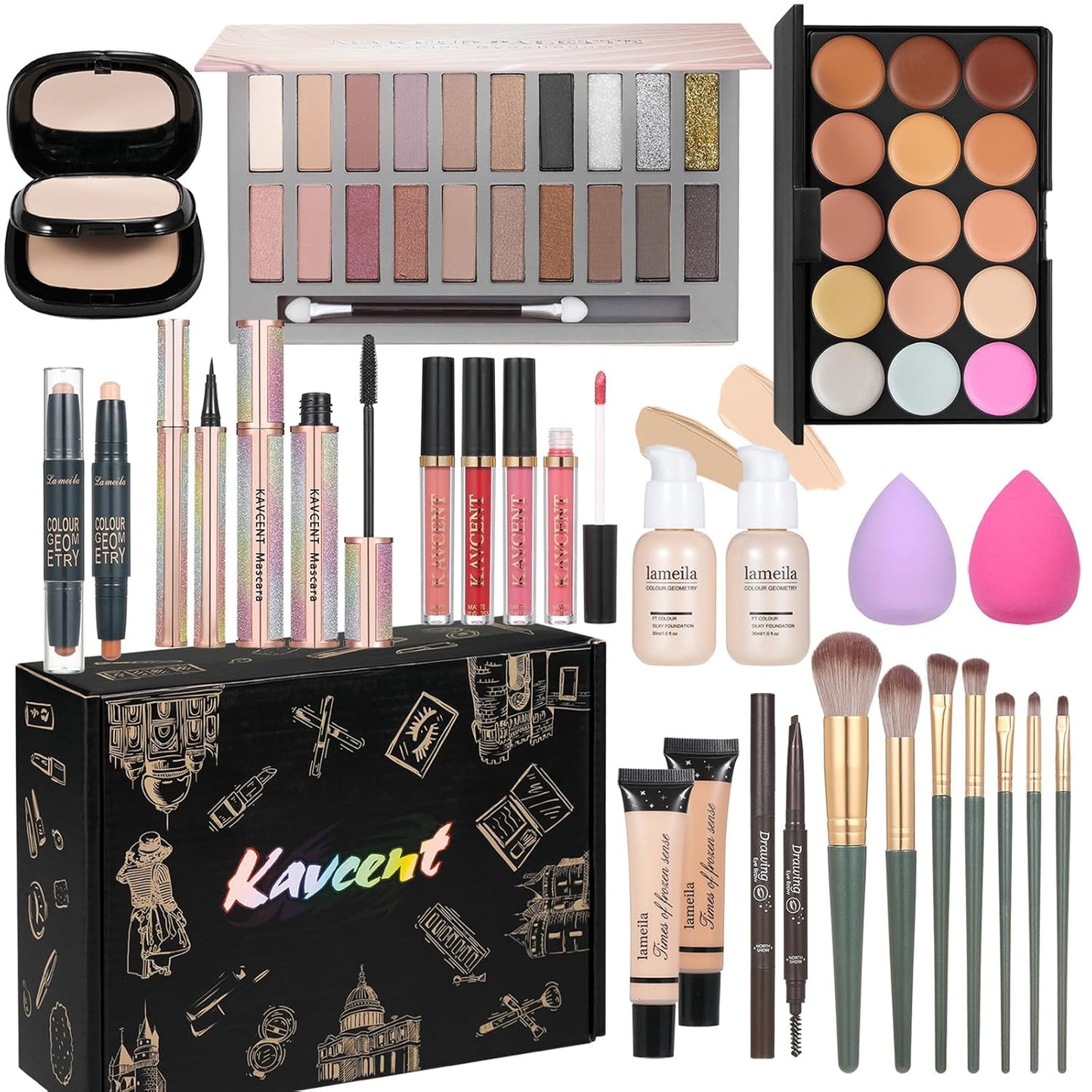 Makeup Set Makeup Kit for Women Full Kit Makeup Sets for Teens Women Gift Eyeshadow Palette Lipgloss Foundation concealer Makeup Kits forTeenager