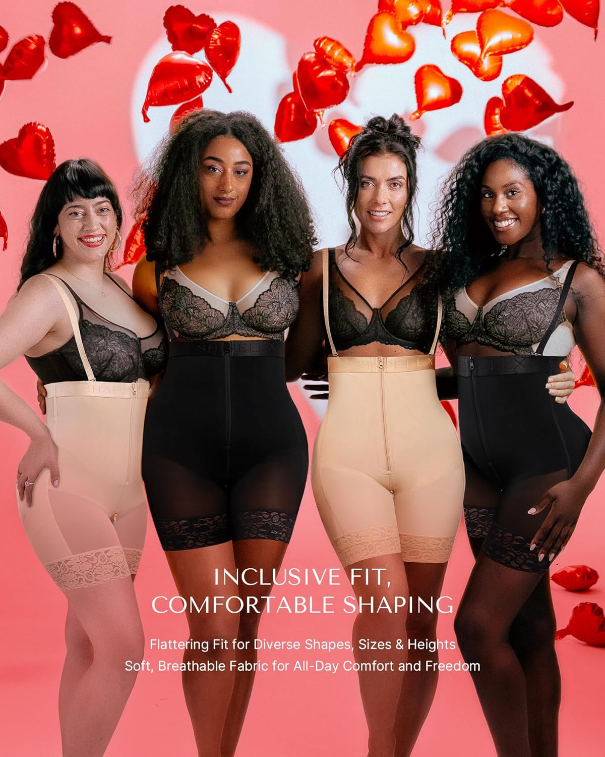 SHAPELLX Shapewear for Women Tummy Control Faja Body Shaper Butt Lifting Plus Size Shapewear Colombianas Moldeadoras