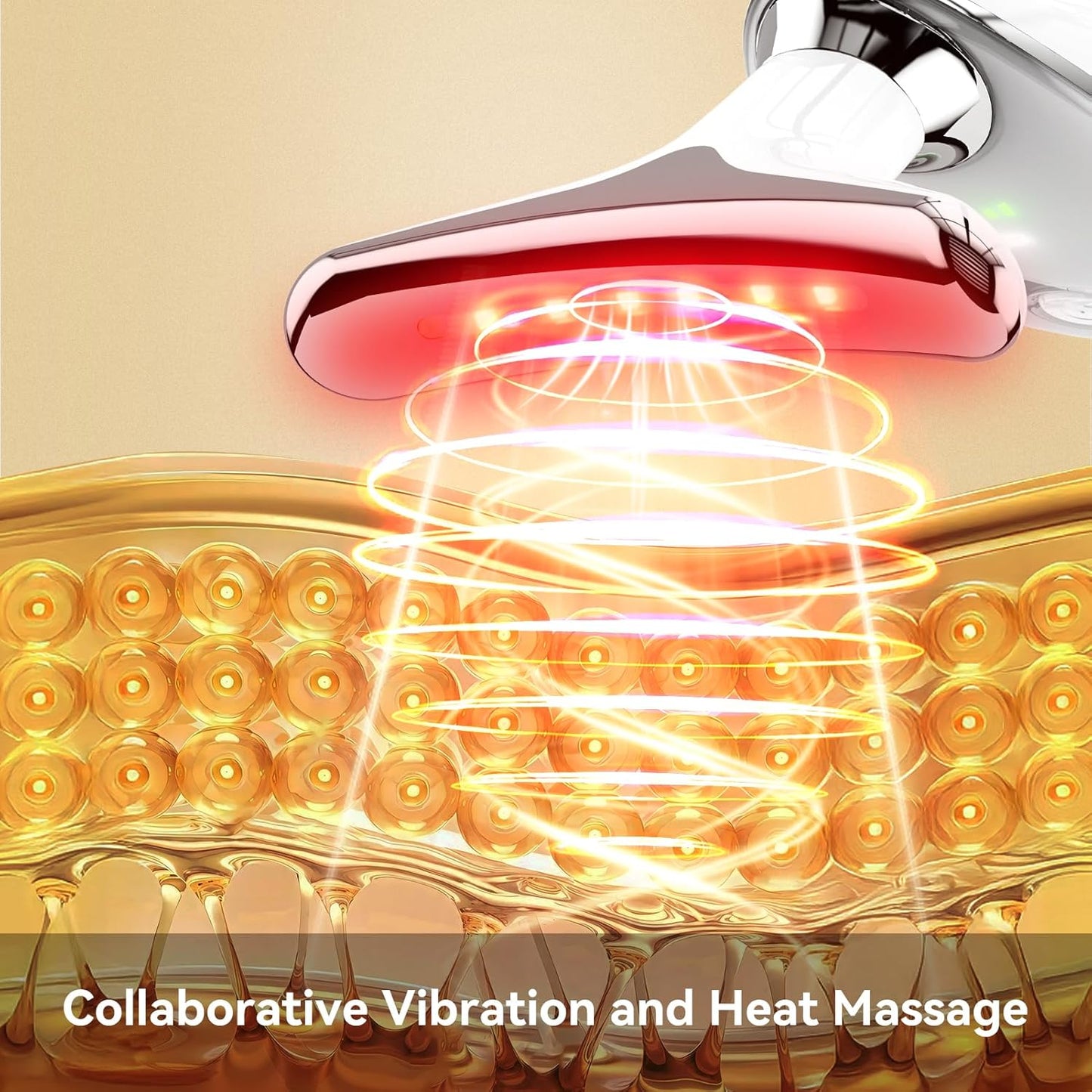 7 Color Face Massager Tool, Multifunctional Neck Facial Massager, Portable Face culpting Wand for Skin Care