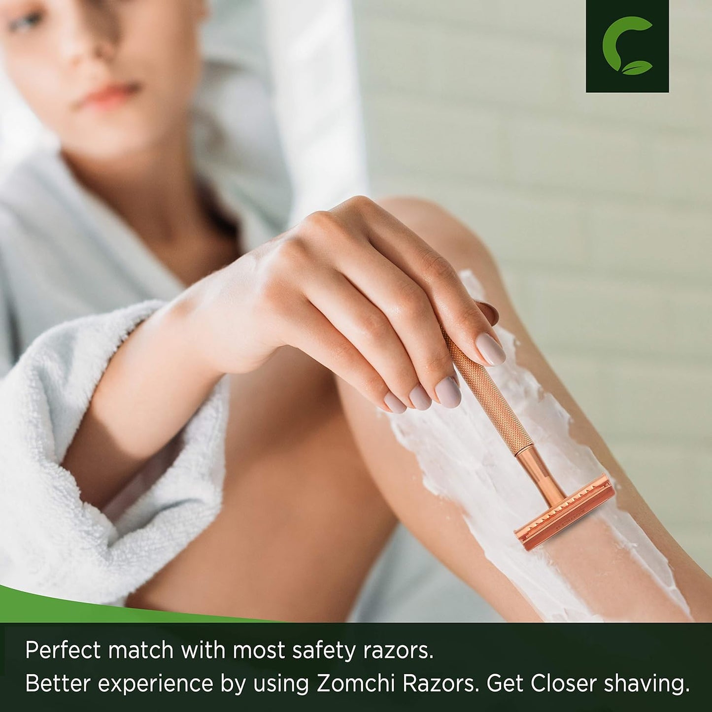 Double Edge Razor Blades, 100 Counts Safety Razor Blades for Shaving, Platinum Stainless Steel Shaving Blades for Men and Women, Fits All Standard Double Edge Razors